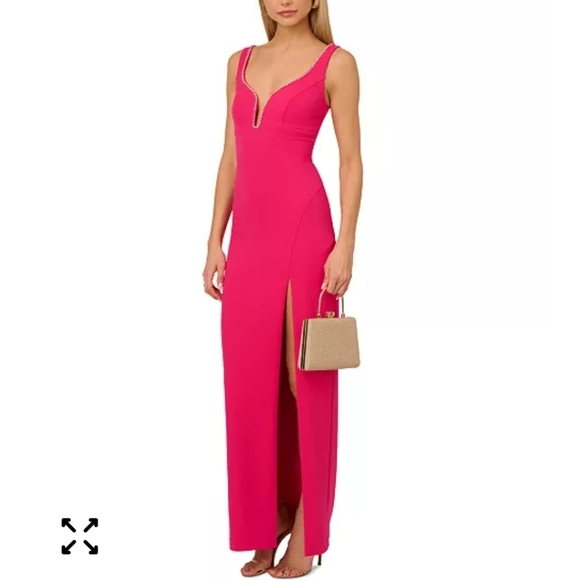 Adrianna Papell Dresses & Skirts - $275 Adrianna Papell Women Bead-Trim Sweetheart-Neck Sleeveless Gown Sz 12 Party